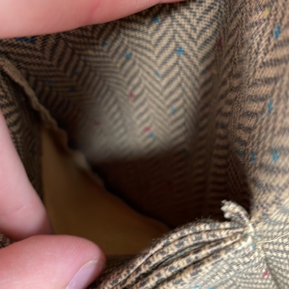 Cabi Penny Blazer Herringbone Brown Tan Bows Pockets Size Medium 3170 - Picture 14 of 17